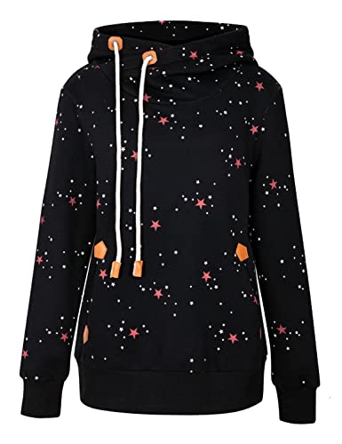 Cassiecy Damen Kapuzenpullover Winter Langarm Hoodie Pullover Baumwoll Zipped Sweatshirt Winterjacke Mantel Outwear（M,Z_Schwarz von Cassiecy