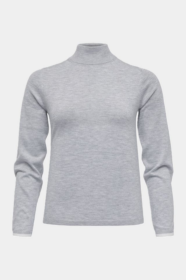Cassis Rollkragenpullover Cassis Rollkragenpullover meliert mit Ziernaht - LIGHT GREY von Cassis