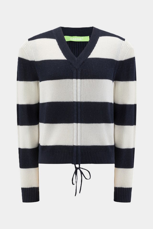 Cassis Strickpullover Cassis Streifenpullover und Kordelzug - NAVY von Cassis