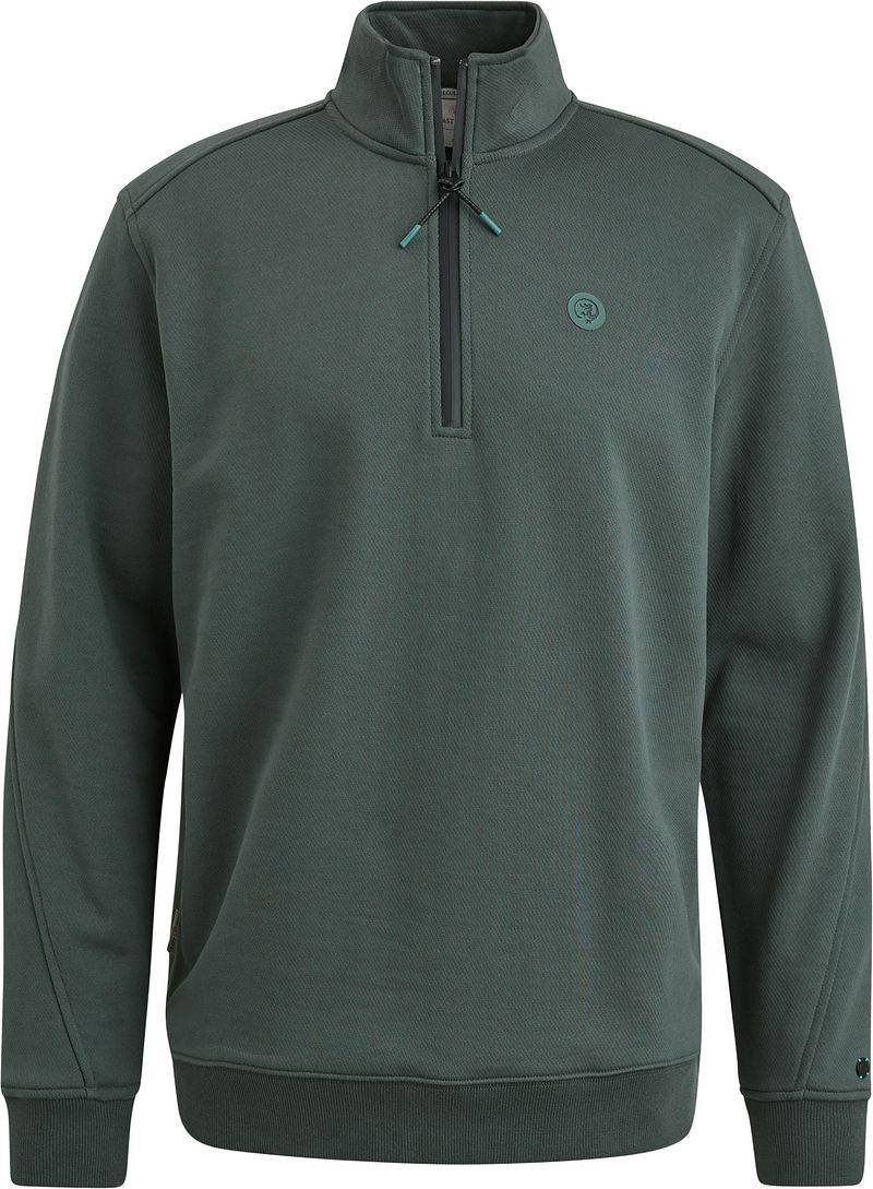 Cast Iron Half Zip Pullover Grün - Größe L von Cast Iron
