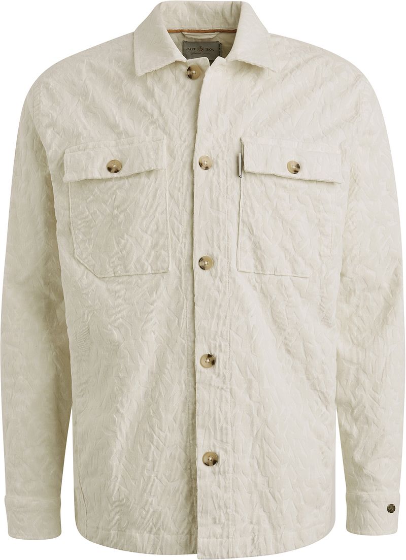 Cast Iron Hemdjacke Corduroy Ecru - Größe L von Cast Iron