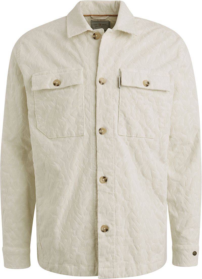 Cast Iron Hemdjacke Corduroy Ecru - Größe M von Cast Iron