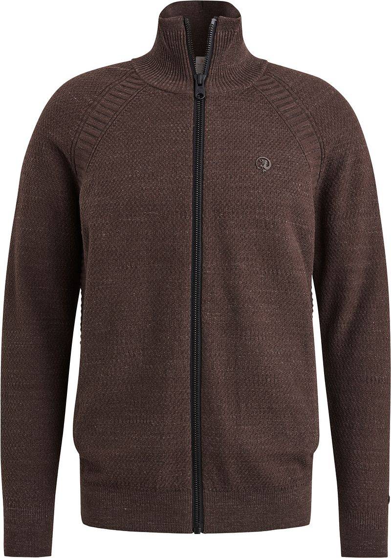 Cast Iron Knitted Strickjacke Braun - Größe S von Cast Iron