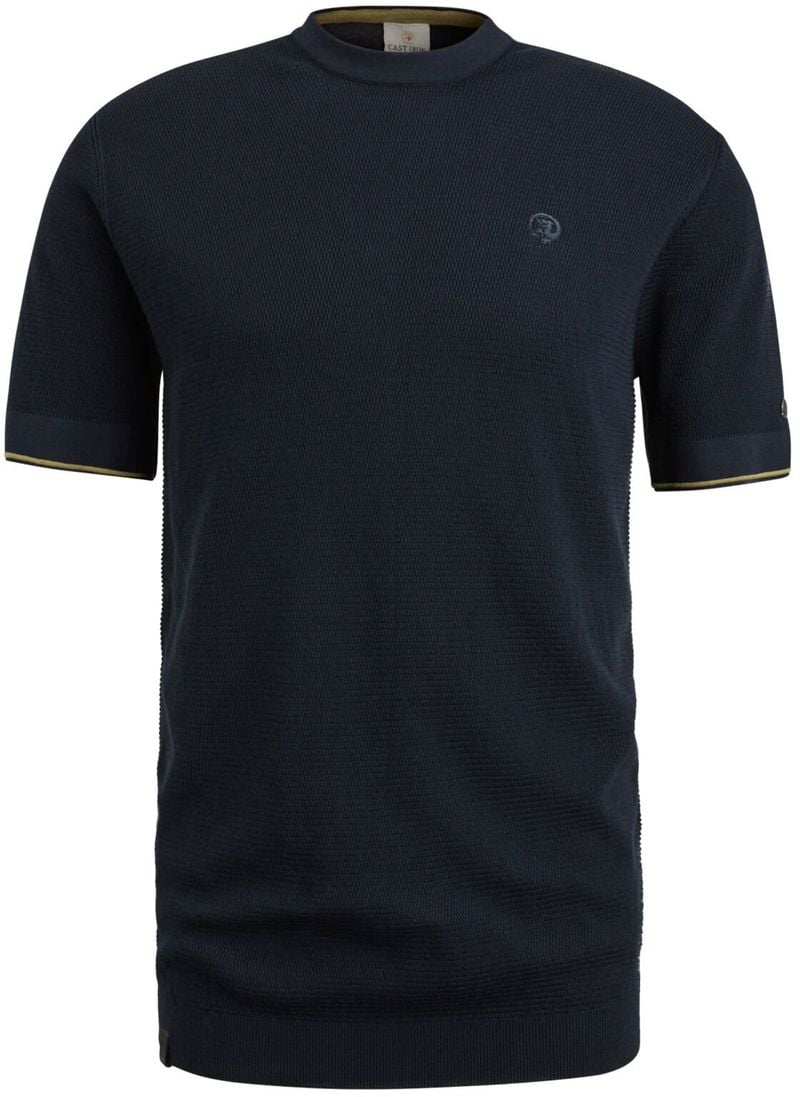 Cast Iron Knitted T-Shirt Navy - Größe M von Cast Iron