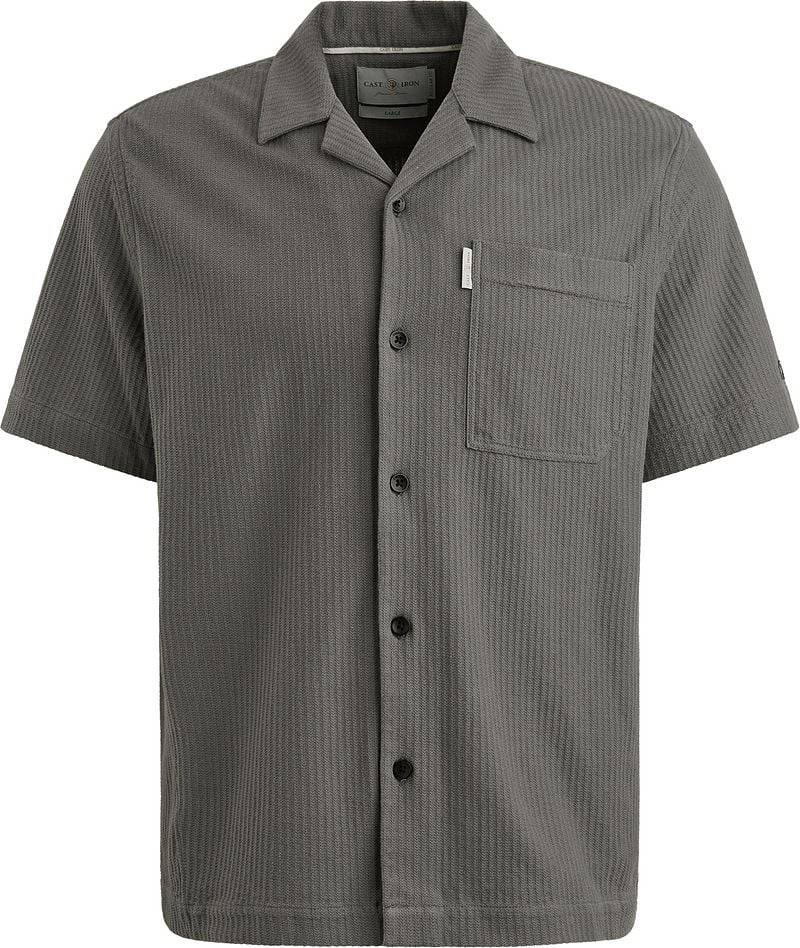 Cast Iron Kurzarm-Shirt Jersey Structure Taupe - Größe XXL von Cast Iron