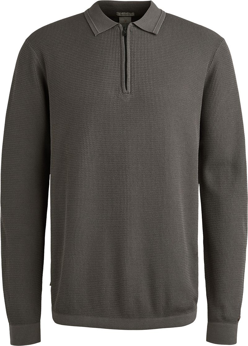 Cast Iron Longsleeve Half-Zip Polo Structure Anthrazit - Größe S Cast Iron Longsleeve Half-Zip Polo Structure Anthrazit - Größe S von Cast Iron