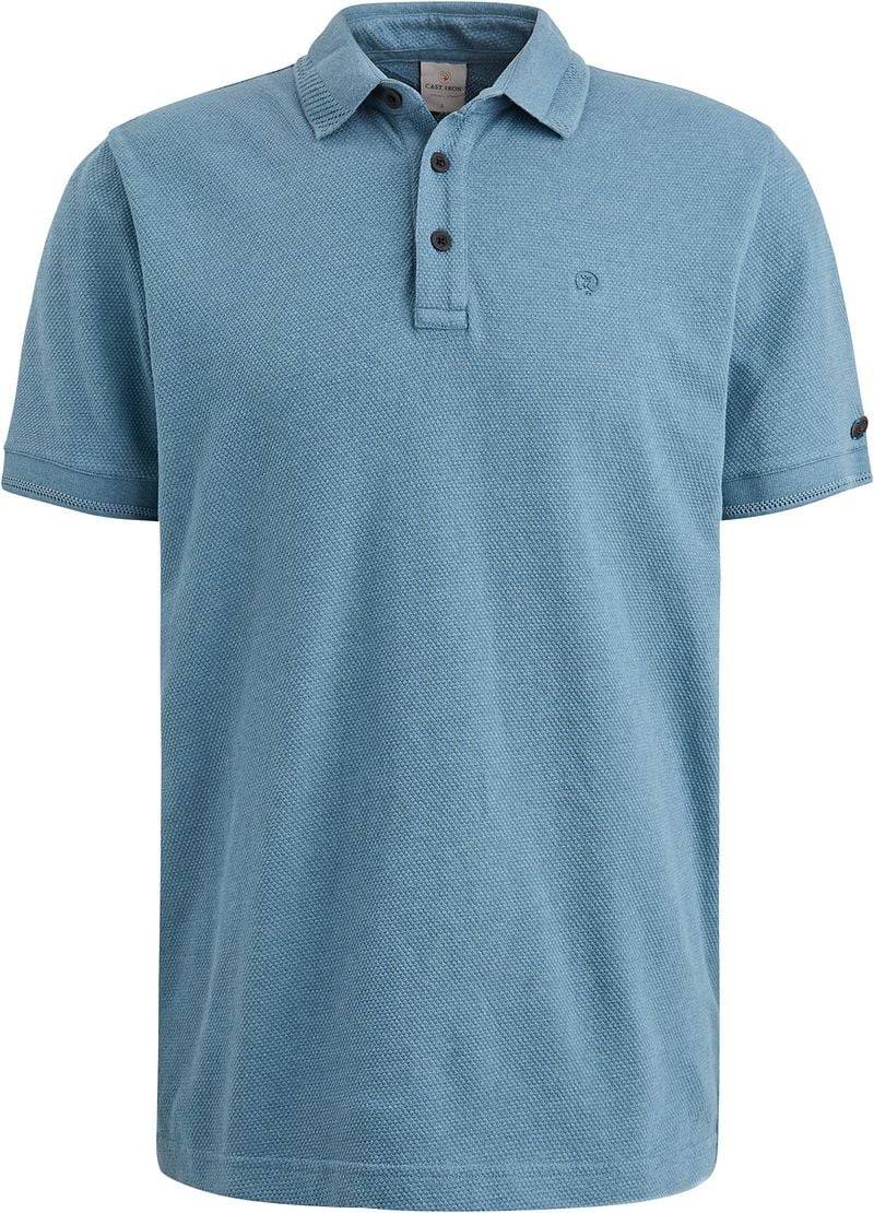 Cast Iron Polo Popcorn Structure Blau - Größe S von Cast Iron