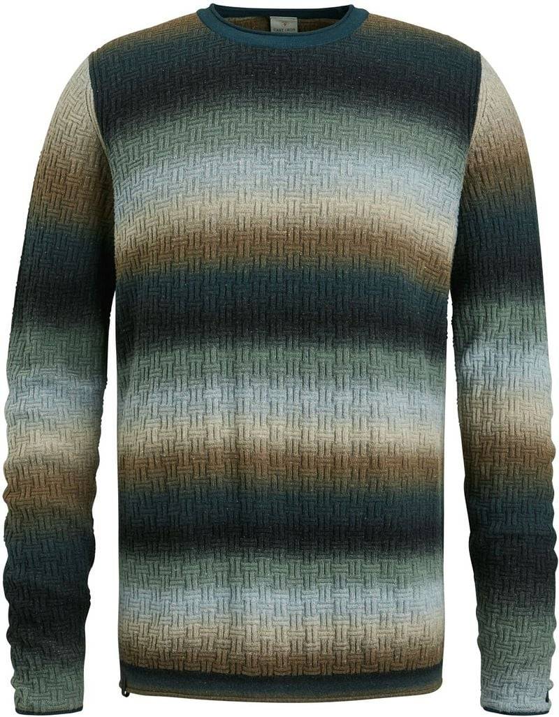 Cast Iron Pullover Streifenmuster Multicolour - Größe S von Cast Iron