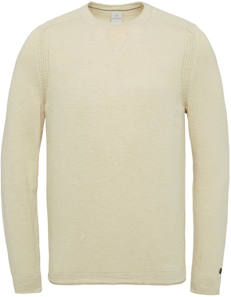 Cast Iron Leinen Pullover Beige - Größe XL von Cast Iron