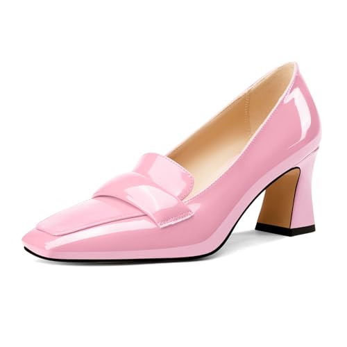 Castamere Damen Chunky Blockabsatz Mittlerem Absatz Heel Eckige Zehenkappe Pumps Slip-on Büroschuhe Dress Loafers Schuhe 7 cm Heels Pfirsichrosa 38 EU Castamere Damen Chunky Blockabsatz Mittlerem Absatz Heel Eckige Zehenkappe Pumps Slip-on Büroschuhe Dress Loafers Schuhe 7 cm Heels Pfirsichrosa 38 EU von Castamere