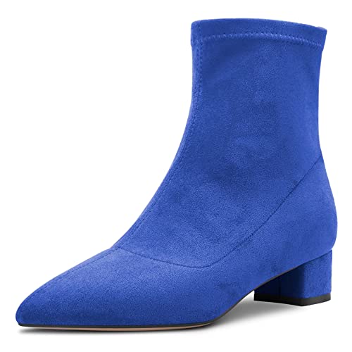 Castamere Damen Chunky Blockabsatz Niedrige Absatz Heel Geschlossene Spitze Zehenkappe Stiefeletten Slip-on Reißverschluss 3.5 CM Heels Klassisch Cute Schuhe Blau A 40 EU Castamere Damen Chunky Blockabsatz Niedrige Absatz Heel Geschlossene Spitze Zehenkappe Stiefeletten Slip-on Reißverschluss 3.5 CM Heels Klassisch Cute Schuhe Blau A 40 EU von Castamere