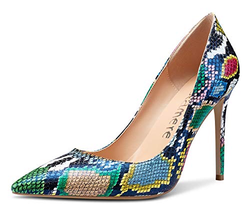 Castamere Damen High Heels Pumps Mode Stilettos 10CM Mehrfarbig Schlange Matte Schuhe EU 38 von Castamere