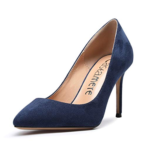 Castamere Damen High Heels Spitzen Pumps 8.5CM Stiletto Heels Wildleder Navy Blau Schuhe EU 36.5 Castamere Damen High Heels Spitzen Pumps 8.5CM Stiletto Heels Wildleder Navy Blau Schuhe EU 36.5 von Castamere