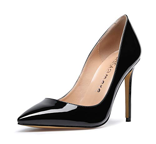 Castamere Damen High Heels Spitzen Stiletto Pumps 10CM Lackleder Schwarz Schuhe EU 38 Castamere Damen High Heels Spitzen Stiletto Pumps 10CM Lackleder Schwarz Schuhe EU 38 von Castamere