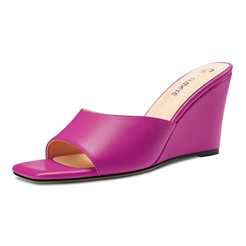 Castamere Damen Mittlerem Keilabsatz Absatz Heel Open Zehenkappe Slip-on Pantoletten Schuhe Sandalen Lässig Party 8 CM Heels Fuchsia 43 EU Castamere Damen Mittlerem Keilabsatz Absatz Heel Open Zehenkappe Slip-on Pantoletten Schuhe Sandalen Lässig Party 8 CM Heels Fuchsia 43 EU von Castamere