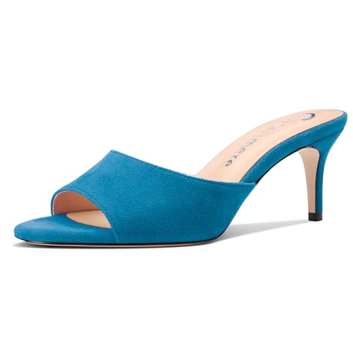 Castamere Damen Mittlerem Kitten Absatz Heel Peep Open Runde Zehenkappe Sandalen Slip-on Dress Pantoletten Schuhe Büroschuhe Sommer Schuhe 6.5 CM Heels Blau 41 EU Castamere Damen Mittlerem Kitten Absatz Heel Peep Open Runde Zehenkappe Sandalen Slip-on Dress Pantoletten Schuhe Büroschuhe Sommer Schuhe 6.5 CM Heels Blau 41 EU von Castamere