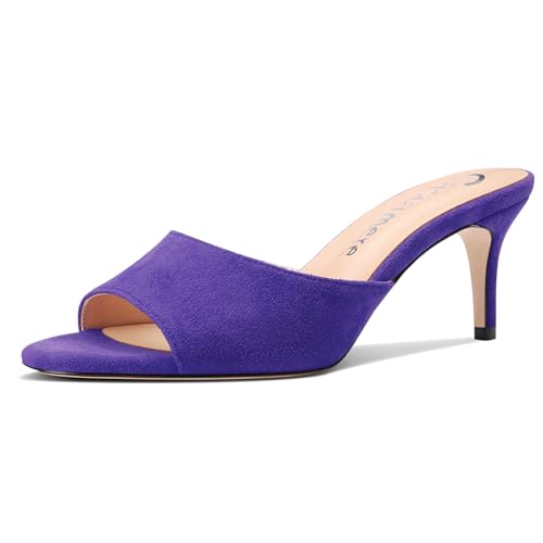 Castamere Damen Mittlerem Kitten Absatz Heel Peep Open Runde Zehenkappe Sandalen Slip-on Dress Pantoletten Schuhe Büroschuhe Sommer Schuhe 6.5 CM Heels Violett 45 EU Castamere Damen Mittlerem Kitten Absatz Heel Peep Open Runde Zehenkappe Sandalen Slip-on Dress Pantoletten Schuhe Büroschuhe Sommer Schuhe 6.5 CM Heels Violett 45 EU von Castamere