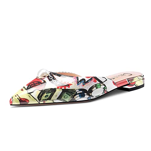 Castamere Damen Niedrige Absatz Heel Spitze Zehenkappe Slip-on Flache Schuhe Diamant Kristall Cute 1 CM Heels Mehrfarbig B 42 EU Castamere Damen Niedrige Absatz Heel Spitze Zehenkappe Slip-on Flache Schuhe Diamant Kristall Cute 1 CM Heels Mehrfarbig B 42 EU von Castamere
