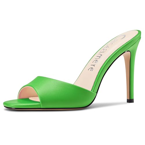 Castamere Damen Stiletto Hoher High Absatz Heel Peep Open Zehenkappe Pantoletten Schuhe Sandalen Slip-on Dress Party Sandalen 10 CM Heels Grasgrün 40 EU Castamere Damen Stiletto Hoher High Absatz Heel Peep Open Zehenkappe Pantoletten Schuhe Sandalen Slip-on Dress Party Sandalen 10 CM Heels Grasgrün 40 EU von Castamere