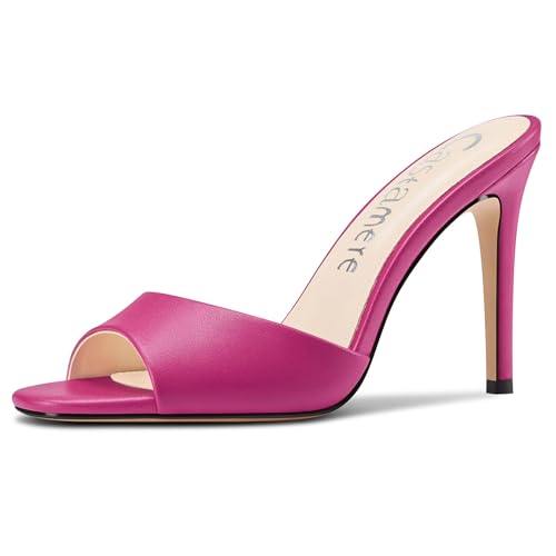 Castamere Damen Stiletto Hoher High Absatz Heel Peep Open Zehenkappe Pantoletten Schuhe Sandalen Slip-on Dress Party Sandalen 10 CM Heels Magenta 41 EU Castamere Damen Stiletto Hoher High Absatz Heel Peep Open Zehenkappe Pantoletten Schuhe Sandalen Slip-on Dress Party Sandalen 10 CM Heels Magenta 41 EU von Castamere