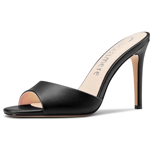 Castamere Damen Stiletto Hoher High Absatz Heel Peep Open Zehenkappe Pantoletten Schuhe Sandalen Slip-on Dress Party Sandalen 10 CM Heels Schwarz 40 EU Castamere Damen Stiletto Hoher High Absatz Heel Peep Open Zehenkappe Pantoletten Schuhe Sandalen Slip-on Dress Party Sandalen 10 CM Heels Schwarz 40 EU von Castamere