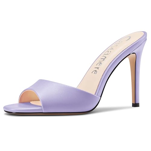 Castamere Damen Stiletto Hoher High Absatz Heel Peep Open Zehenkappe Pantoletten Schuhe Sandalen Slip-on Dress Party Sandalen 10 CM Heels Violett 40 EU Castamere Damen Stiletto Hoher High Absatz Heel Peep Open Zehenkappe Pantoletten Schuhe Sandalen Slip-on Dress Party Sandalen 10 CM Heels Violett 40 EU von Castamere