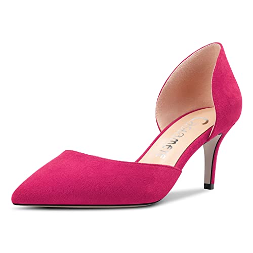 Castamere Damen Stiletto Mittlerem Absatz Heel Spitze Zehenkappe Pumps Two-Piece Slip-on Büroschuhe Klassisch 6 cm Heels Magenta Rot A 39 EU Castamere Damen Stiletto Mittlerem Absatz Heel Spitze Zehenkappe Pumps Two-Piece Slip-on Büroschuhe Klassisch 6 cm Heels Magenta Rot A 39 EU von Castamere