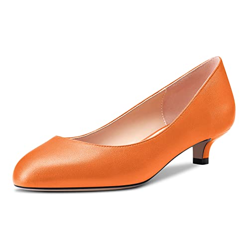Castamere Damen Stiletto Niedrige Kitten Absatz Heel Runde Zehenkappe Pumps Slip-on Cute Büroschuhe 3.5 cm Heels Schuhe Orange Matt 39 EU Castamere Damen Stiletto Niedrige Kitten Absatz Heel Runde Zehenkappe Pumps Slip-on Cute Büroschuhe 3.5 cm Heels Schuhe Orange Matt 39 EU von Castamere