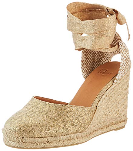 Castañer Damen Carina/8/ss20032 Espadrille, Carina, ORO Claro von Castañer