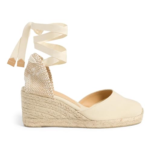 Castañer Damen Carina C/6/001 Espadrilles, Elfenbein (Ivory 203), 37 EU von Castañer