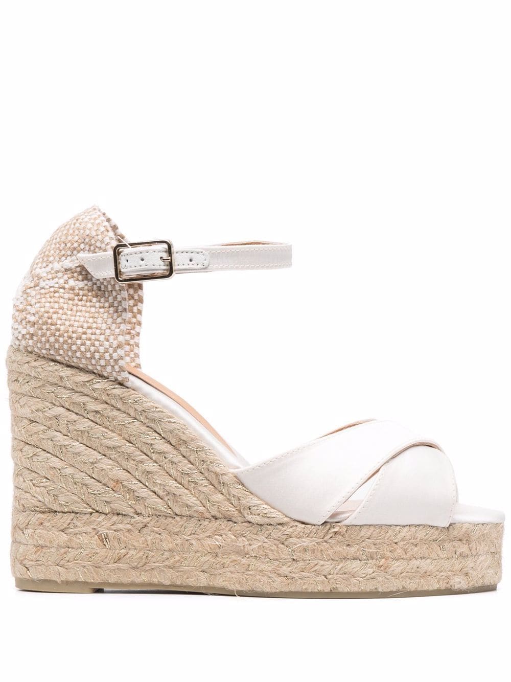 Castañer Espadrille-Sandalen mit Wedge - Nude von Castañer