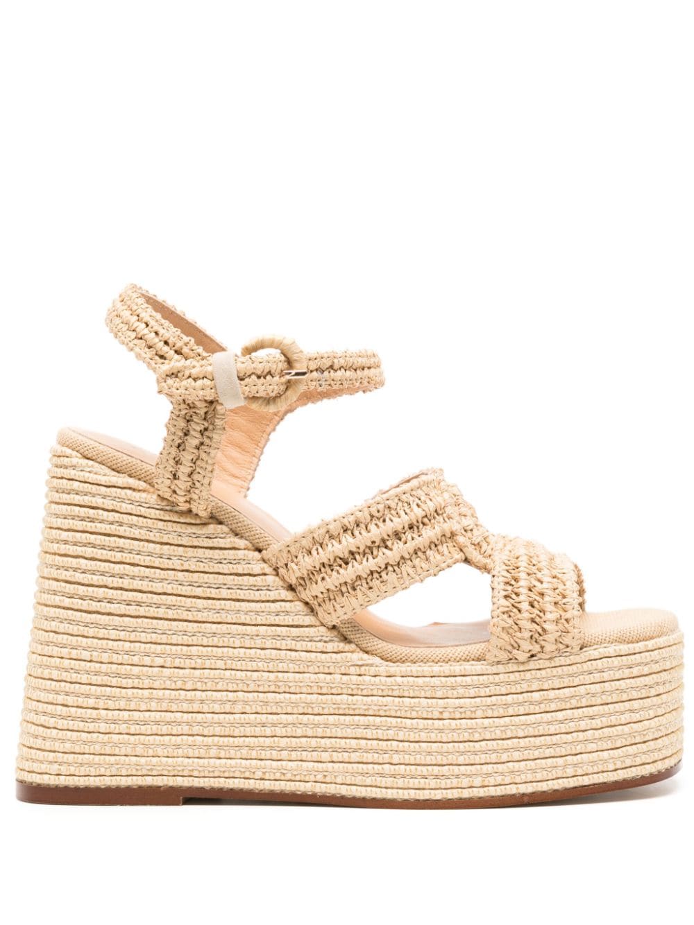 Castañer Fiodora Wedge-Sandalen 130mm - Nude von Castañer