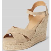 Castañer Wedges mit Fesselriemen Modell 'BLAUDELL' in Sand, Größe 37 von Castañer