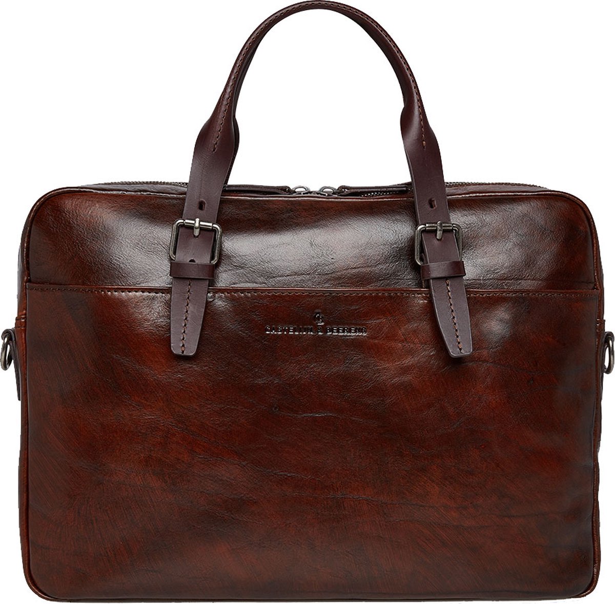 Castelijn & Beerens - Rien Laptoptasche 15,6 + tablet RFID-Cognac von Castelijn & Beerens