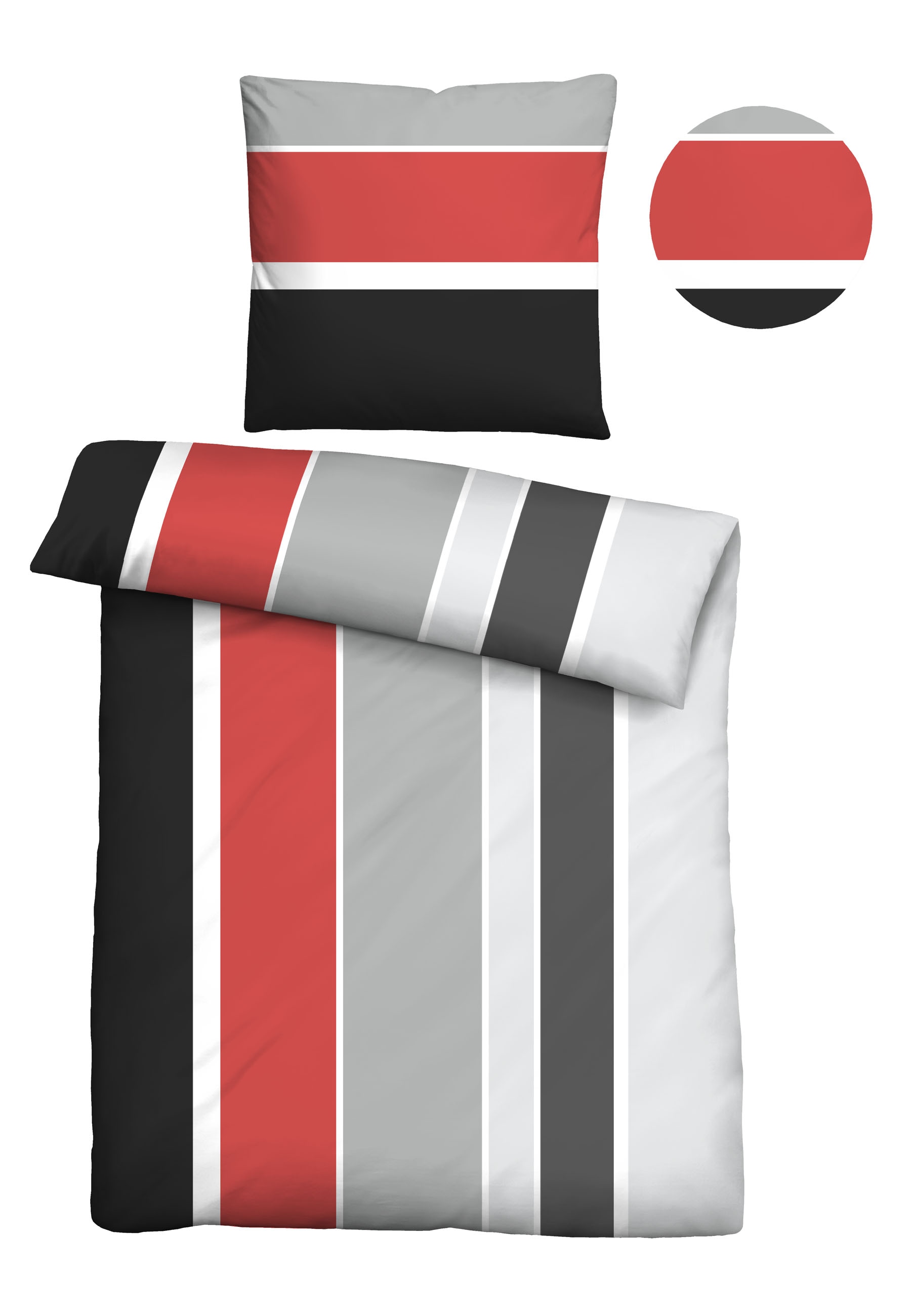 Castell - Markenbettwäsche Bettwäsche "0040562" 2 Stk. tlg. hautsympathisch, 100% Baumwolle, Reißverschluss, ganzjährig nutzbar von Castell - Markenbettwäsche