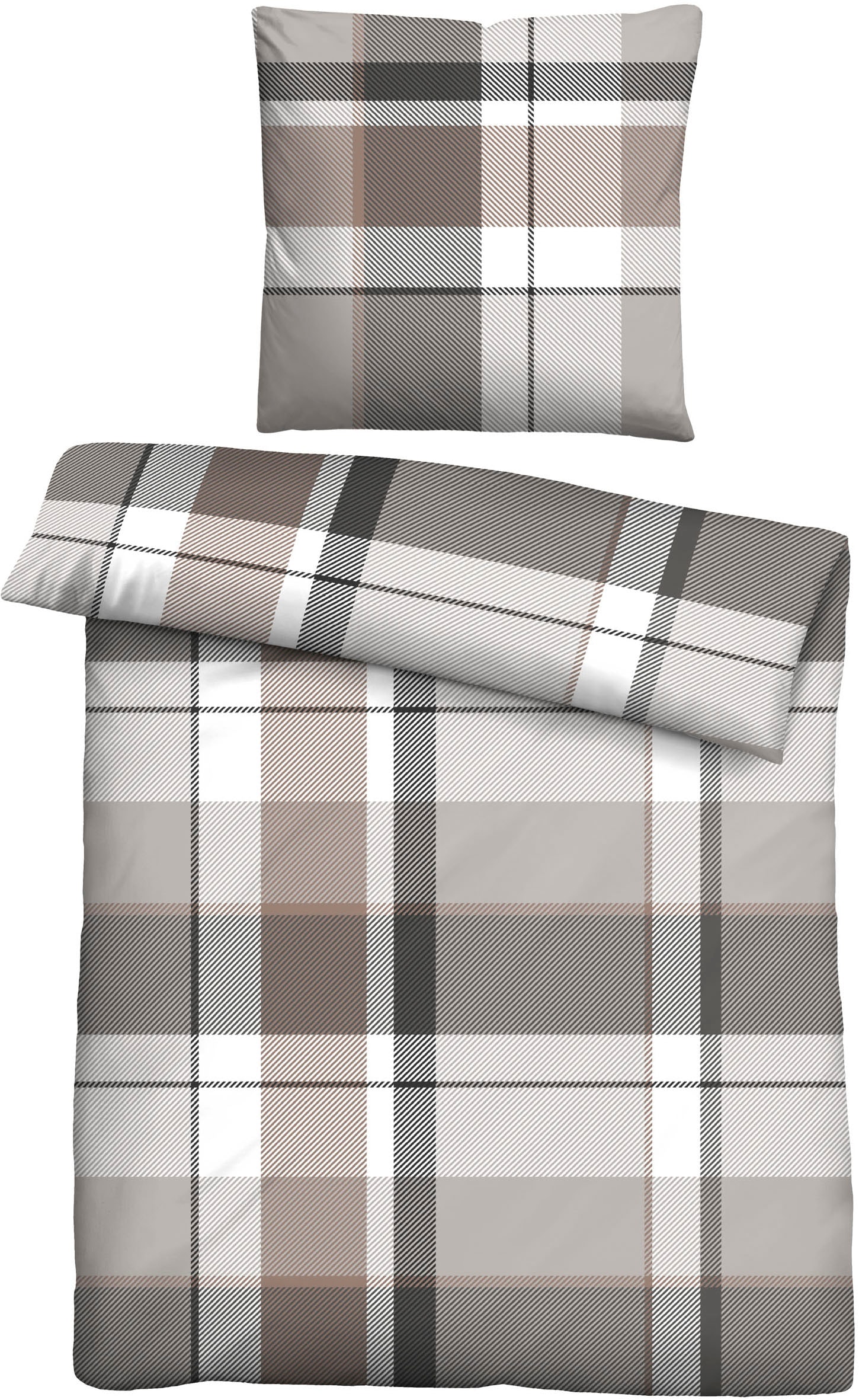 Castell - Markenbettwäsche Bettwäsche "0306725" 2 Stk. tlg. wohlig warm, temperaturausgleichend, 100% Baumwolle, pflegeleicht von Castell - Markenbettwäsche