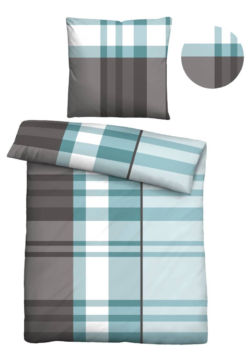 Castell - Markenbettwäsche Bettwäsche "0350355" 2 Stk. tlg. Poly-Cotton, wohlig warm, pflegeleicht, atmungsaktiv, Reißverschluss von Castell - Markenbettwäsche