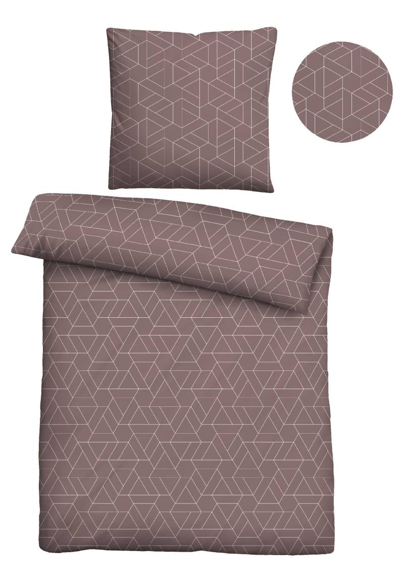 Castell - Markenbettwäsche Bettwäsche "0351104" 2 Stk. tlg. Poly-Cotton, wohlig warm, pflegeleicht, atmungsaktiv, Reißverschluss von Castell - Markenbettwäsche