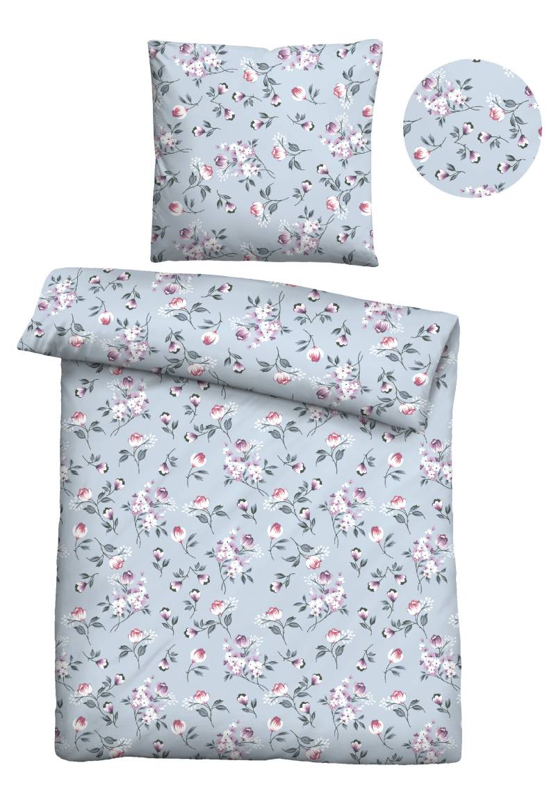 Castell - Markenbettwäsche Bettwäsche "0351106" 2 Stk. tlg. Poly-Cotton, wohlig warm, pflegeleicht, atmungsaktiv, Reißverschluss von Castell - Markenbettwäsche