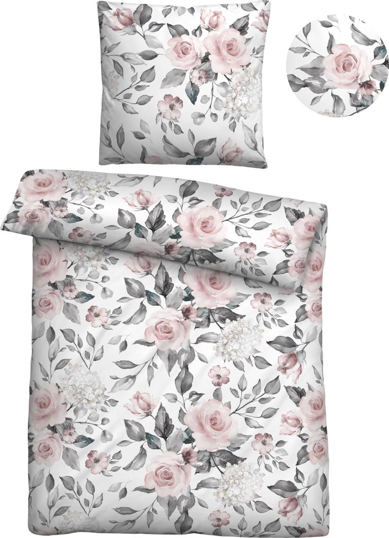 Castell - Markenbettwäsche Bettwäsche "Markus" 2 Stk. tlg. mit tollen Rosen von Castell - Markenbettwäsche