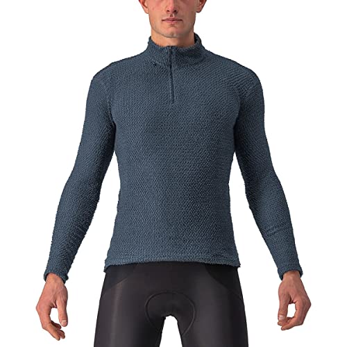 Castelli Men's Cold Days 2nd Layer Sweatshirt, Rock Blue, XL von CASTELLI