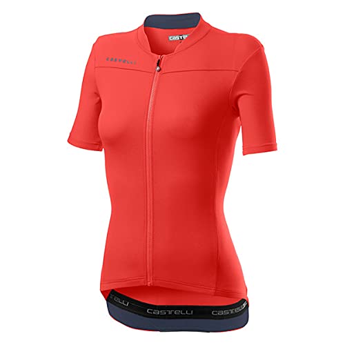 CASTELLI Women's Anima 3 Jersey Sweatshirt, Brilliant rosa/dunkelstahlblau, S von CASTELLI