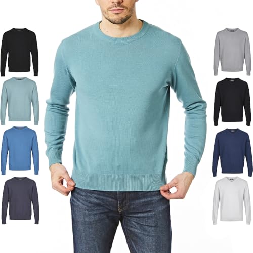 Castle Point CSPKNT003 Herren-Strickpullover mit Rundhalsausschnitt, Moos, Mittel von Castle Point