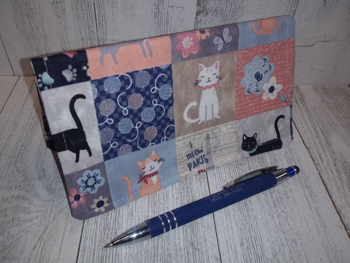 Cats Scheckheft Cover Stoff Brieftasche Halter Debit Register Clutch Geldbörse Billfold Coupon Stifter Cats Scheckheft Cover Stoff Brieftasche Halter Debit Register Clutch Geldbörse Billfold Coupon Stifter von CastlePawsDesigns