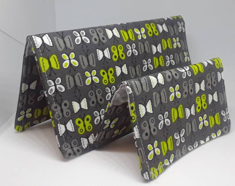 Schmetterlinge Wallet Set Kartenhalter Clutch Geldbörse Billfold Couponhalter Ready-Made von CastlePawsDesigns