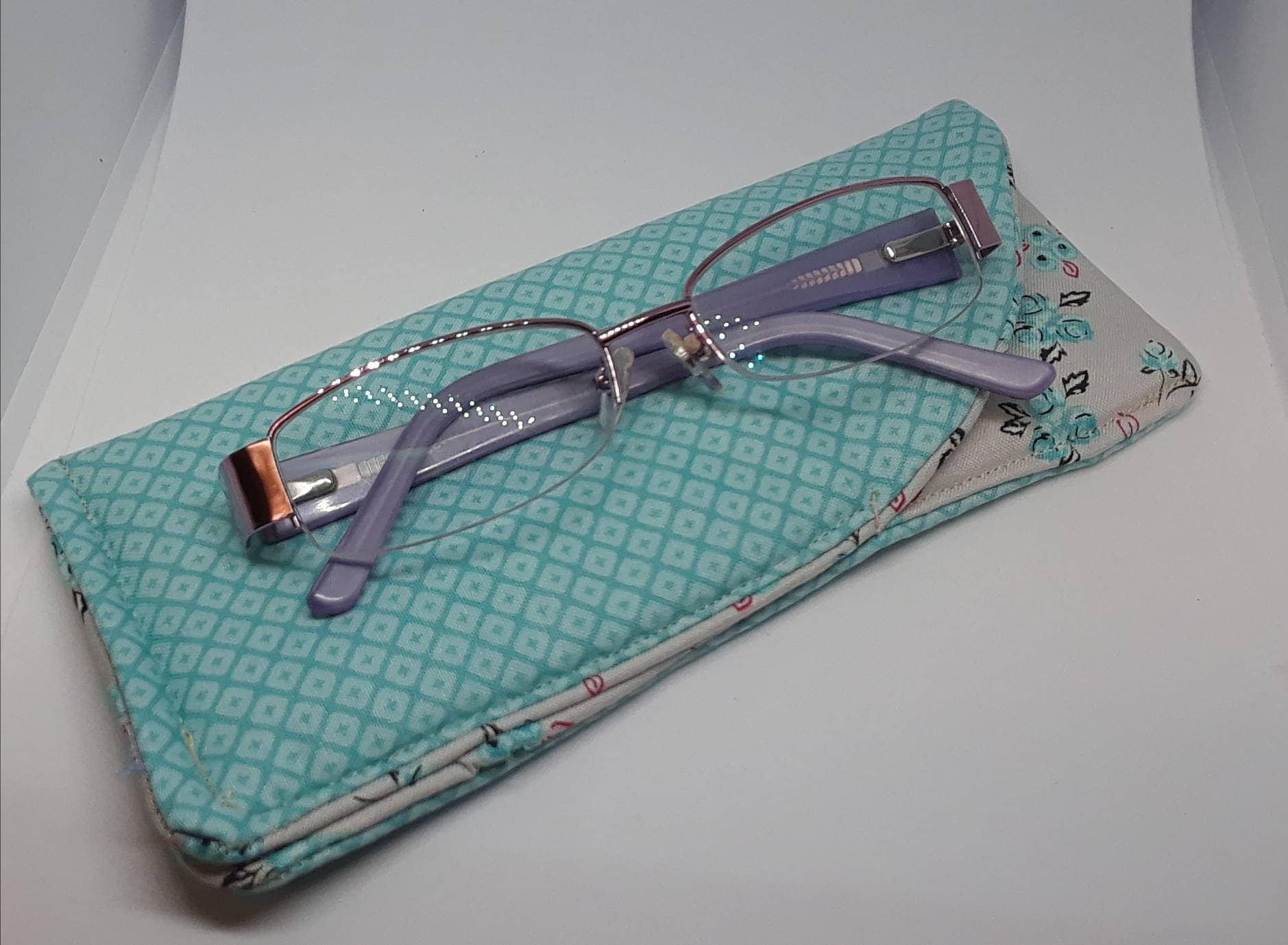 stoff Brillenetui Gestepptes Futter Für Kleine Objektiv Rahmen Leser Lese Glassez von CastlePawsDesigns
