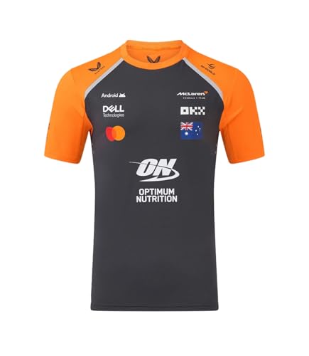 Castore McLaren F1 Herren 2025 Oscar Piastri Team Set Up T-Shirt, Phantom / Autumn Glory, XL Castore McLaren F1 Herren 2025 Oscar Piastri Team Set Up T-Shirt, Phantom / Autumn Glory, XL von Castore