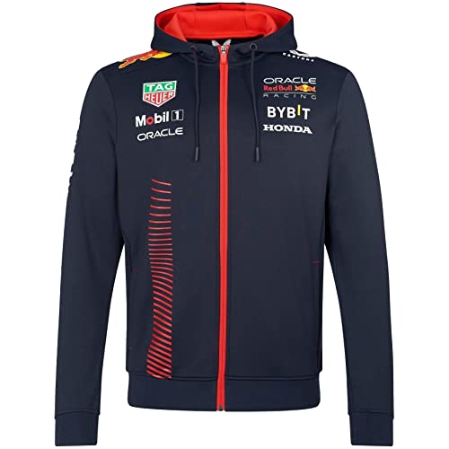 Castore Offizieller Formel-1-Hoodie mit Reißverschluss für Kinder von Red Bull Racing F1 Team Formula - Blau - 8 Jahre von Castore