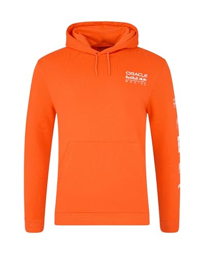 Castore Red Bull Racing F1 Max Verstappen Puzzle Pullover Hoodie, Orange/Abendrot im Zickzackmuster (Sunset Chevron), Medium von Castore