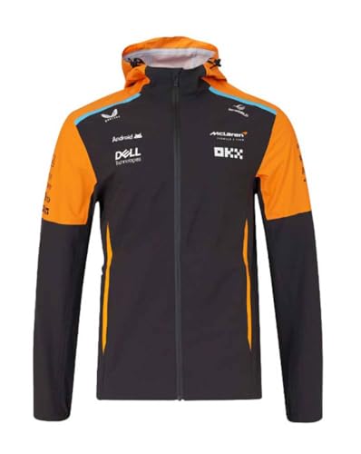 McLaren Formel 1 Team - Offizieller Formel-1-Merchandise-Artikel 2024 - Replica Team Leichte Regenjacke - Papaya Orange/Phantom Grey - Herren, Papaya Orange, S von Castore